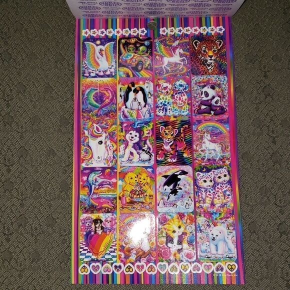 LISA FRANK Sticker Book Over 600 Stickers 90’s Kids Retro Unicorns Puppies - Picture 5 of 7